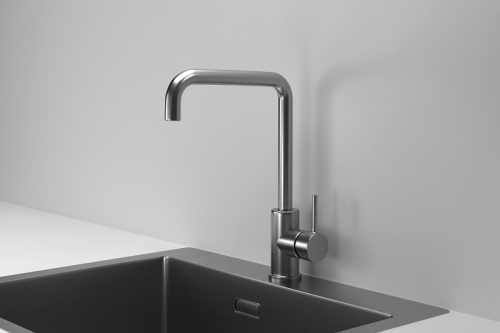 Смеситель для кухни Granula Kitchen Space 7110, СТАЛЬ САТИН на мойку нержавеющая сталь