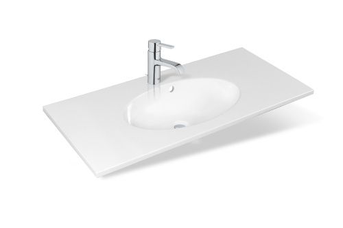 Раковина из искусственного камня Эстет Вегас ФР-00014919 100х50 накладная цвет белый 1 отверстие под смеситель