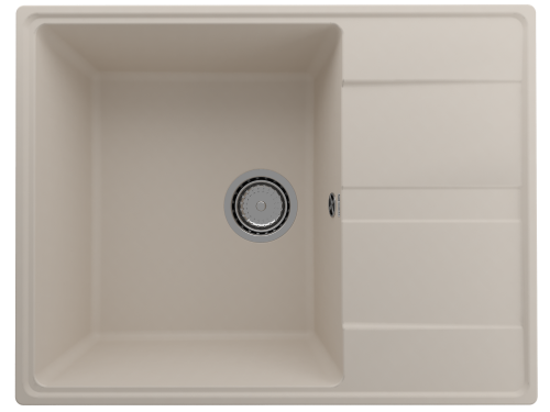 Кухонная мойка Ulgran Quartz Prima 650-02 65х50 цвет бежевый