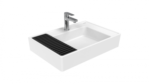 Раковина из сантехнического фарфора Creavit Arya AR065-00CB00E-0000 70х50 накладная цвет белый