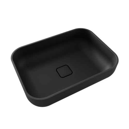 Раковина из искусственного камня Florentina Наоми 5540 10.330.00550.302 60х40 накладная цвет черный без отверстий под смеситель