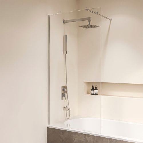 Душевая шторка на ванну RGW Screens 351105009-11 90х150 стекло прозрачное профиль хром ориентация универсальная