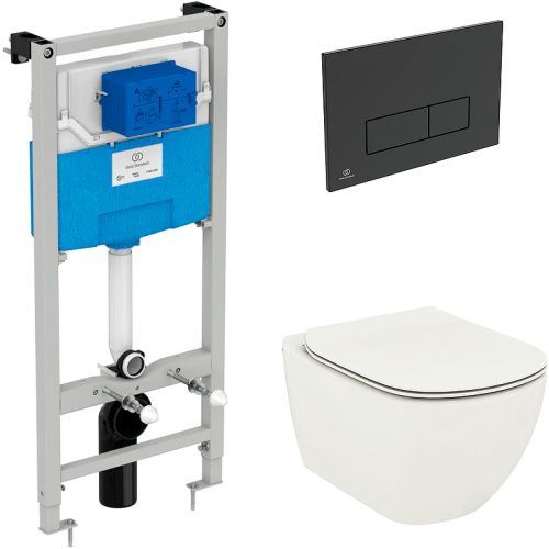 Комплект унитаз с инсталляцией с клавишей смыва Ideal Standard Tesi Aqua Blade T3868V3/121A6