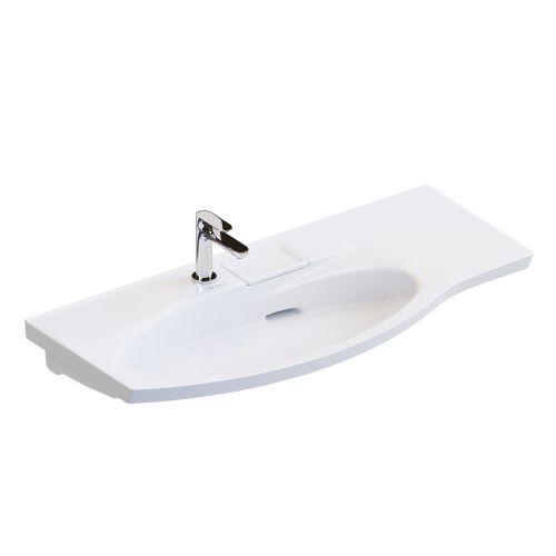 Раковина керамическая Kerama Marazzi RIVA RV.wb.100Lh 100х50 подвесная цвет белый 1 отверстие под смеситель