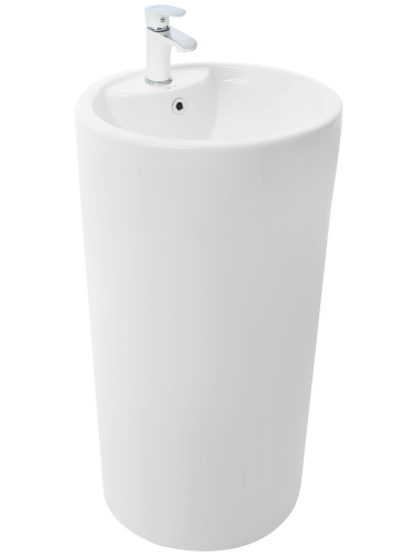 Раковина из сантехнического фаянса WeltWasser WW SK 10000005491 50 см напольная цвет белый 1 отверстие под смеситель