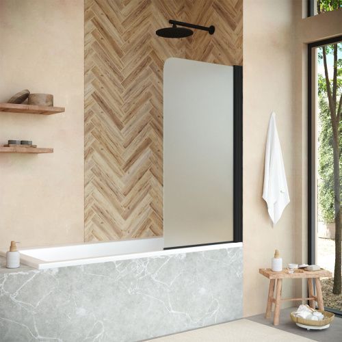 Душевая шторка на ванну Vegas-Glass EV+EV NOVO EV NOVO 70 02М 10 R 70х140 стекло матовое профиль черный ориентация правая