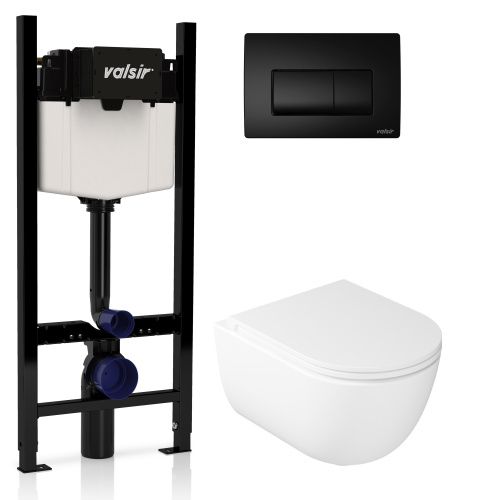 Комплект унитаз с инсталляцией и клавишей смыва Valsir KIT VSBM 7334 Slim P1