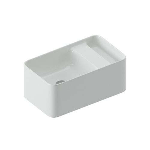 Раковина керамическая Artceram Brooklyn BNL004 01 34 60 см накладная цвет белый без отверстий под смеситель