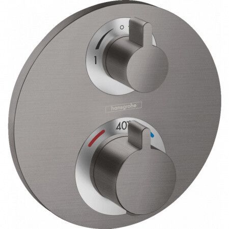 Смеситель Hansgrohe Ecostat S 15758340 встраиваемый в стену черный