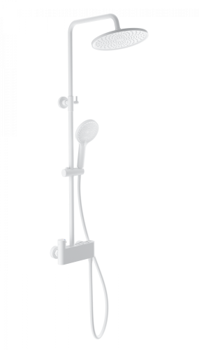 Душевая стойка Wonzon & Woghand Muse WW-B3110-MW настенная цвет белый с термостатом