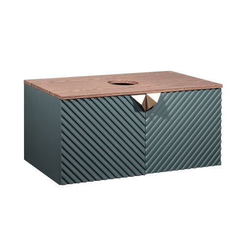 Тумба под раковину Runo Андорра 00-00004646 70х50 подвесная цвет серый