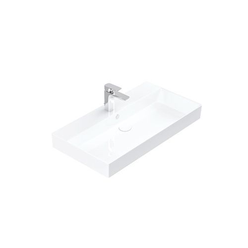 Раковина керамическая Dreja Stance 17085-KL 90х50 подвесная цвет белый 1 отверстие под смеситель