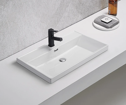 Раковина керамическая Gid Integrado 71166 60х50 встраиваемая цвет белый 1 отверстие под смеситель