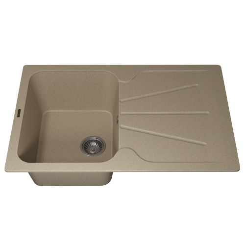 Кухонная мойка Uperwood Quartz Premium UPD-04 3910202113 80х50 цвет бежевый поверхность матовая