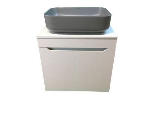 Тумба с раковиной Sintesi STL.W7019_SIN-LVB-APP-409GM 60х60 подвесная цвет белый