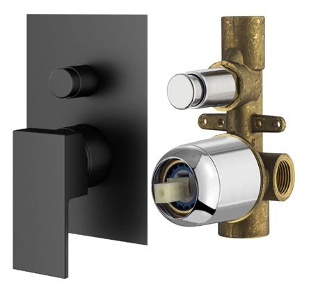 Смеситель для душа Plumberia Selection Tag KITTG1001NO встраиваемый в стену черный