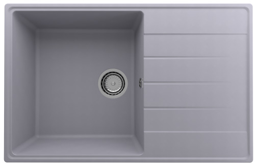 Кухонная мойка Ulgran Quartz Prima 780-05 80х50 цвет серый поверхность матовая