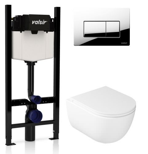 Комплект унитаз с инсталляцией и клавишей смыва Valsir KIT VSCR 7334 Std P1