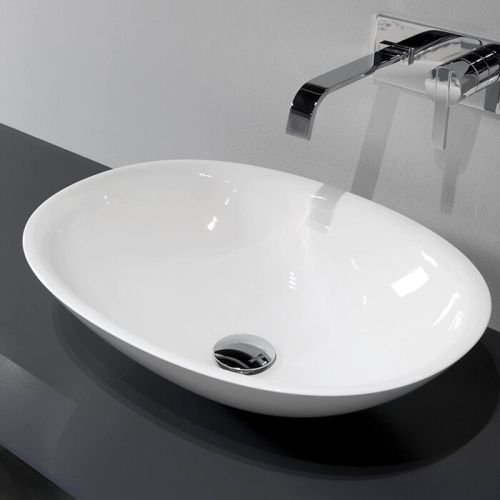 Раковина Antonio Lupi Servo SERVOMOOD63 Bianco 60х50 накладная цвет белый без отверстий под смеситель