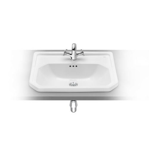 Раковина из сантехнического фарфора Roca 7.3270.A.500.0 60х50 накладная цвет белый 1 отверстие под смеситель