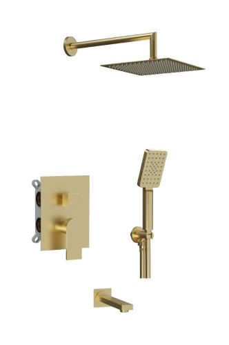 Душевая система AQG Alpha 19ALPEC32209 встраиваемая в стену цвет золото