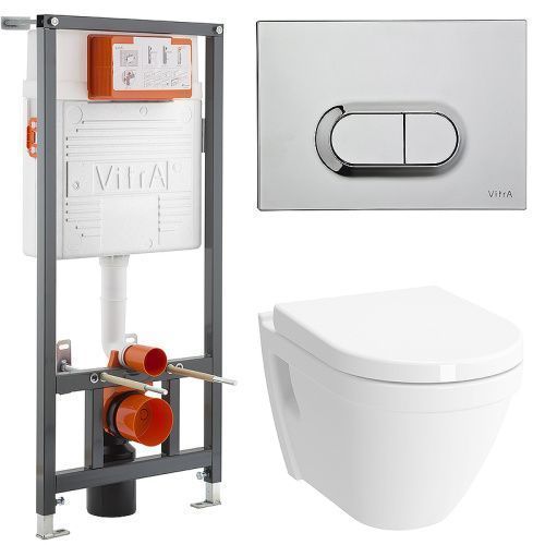 Комплект унитаз с инсталляцией и клавишей смыва Vitra S50 9003B003-7201