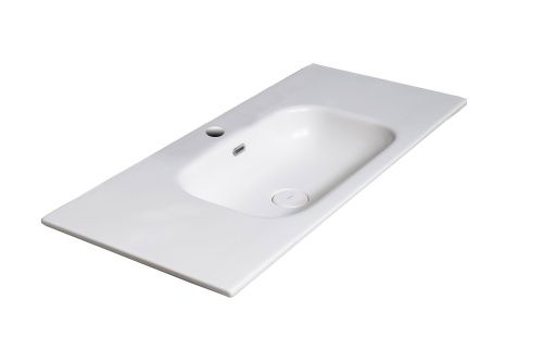 Раковина керамическая Armadi Art Vallessi 838-100-WG 100х50 встраиваемая цвет белый 1 отверстие под смеситель