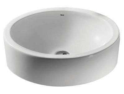 Раковина керамическая Roca 7.3272.2.E00.0 50х40 накладная цвет белый без отверстий под смеситель