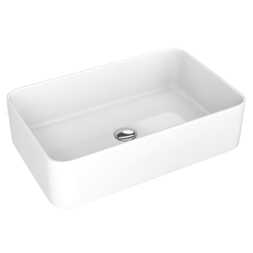 Раковина из сантехнического фарфора Kirovit Олимпия 4640021064269 60х40 накладная цвет белый