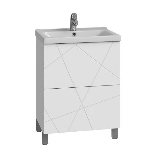 Тумба под раковину Vigo Geometry 015 60х40 напольная цвет белый