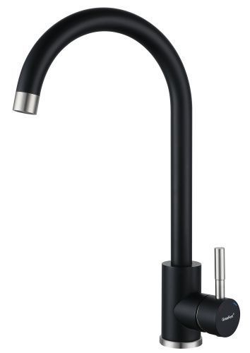 Смеситель для кухни Granfest QUARZ Z-5410 черный на мойку черный