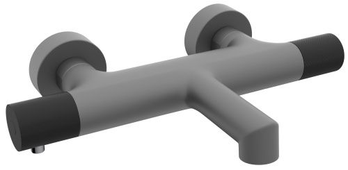 Смеситель для ванны AltroBagno Intento AltroBagnoIntento0216GrNe настенный черный/серый