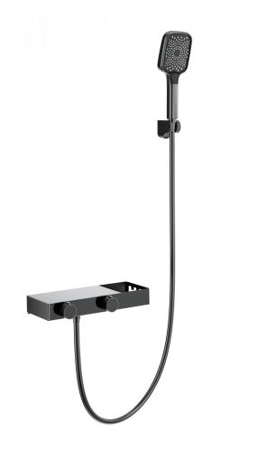 Смеситель для ванны Wonzon & Woghand WW-B2551-BGG настенный серый с термостатом