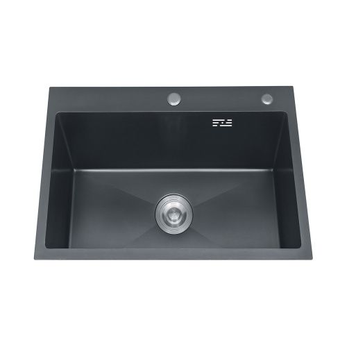 Кухонная мойка Azario Sabrina AZB5050S 50х50 цвет оружейная сталь поверхность полированная