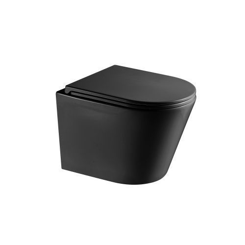 Унитаз подвесной Grossman Торнадо GR-4478BMSQ черный с сиденьем микролифт безободковый смыв торнадо