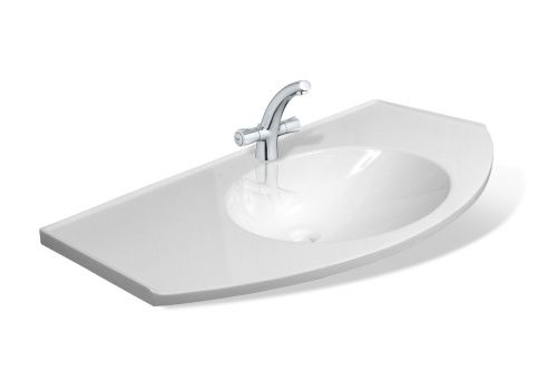 Раковина из искусственного камня Эстет Флорида ФР-00014966 100х50 накладная цвет белый 1 отверстие под смеситель