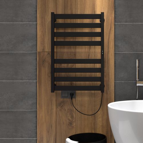 Полотенцесушитель электрический Indigo Oktava Slim 5 LСLOKS5E80-50BRRt 55х80 черный