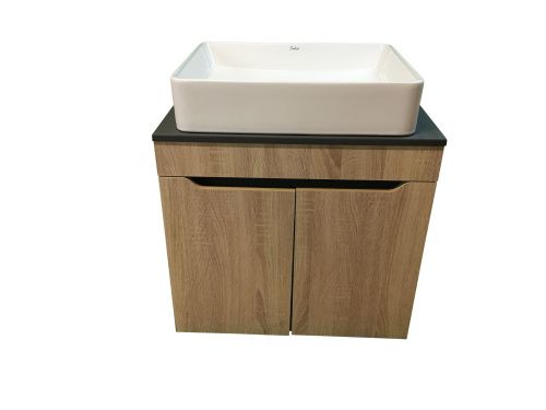 Тумба с раковиной Sintesi STL.W7023_SIN-LVB-APP-407 60х60 подвесная цвет коричневый