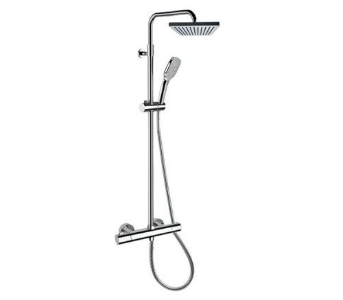 Душевая стойка Remer Elegance EQ32A8CPSD20 настенная цвет хром с термостатом