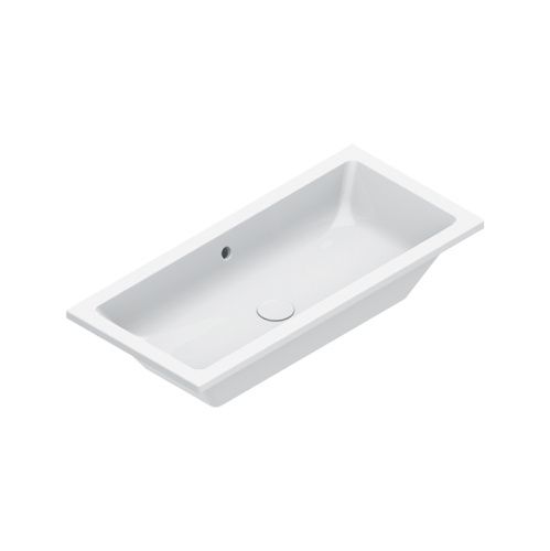 Раковина керамическая Catalano Zero 124810001 80 см встраиваемая цвет белый без отверстий под смеситель