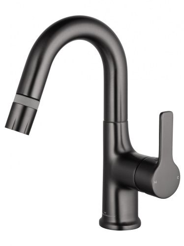 Смеситель Wonzon & Woghand WW-FE01L212-BGG на раковину серый