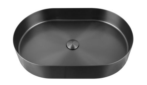 Раковина из нержавеющей стали AltroBagno Eterno AltroBagnoEterno001026MtGr 60х40 накладная цвет оружейная сталь