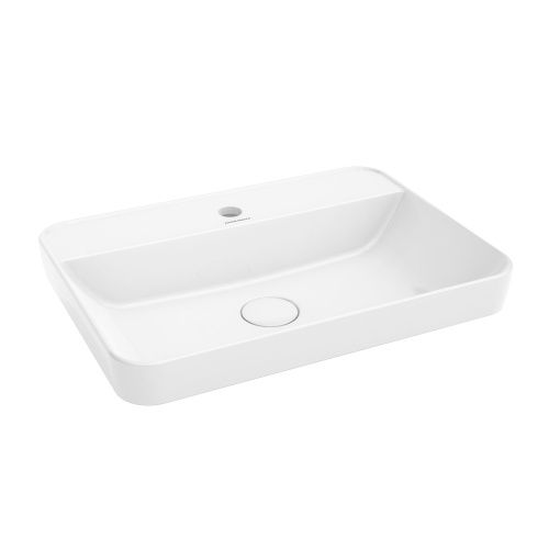 Раковина керамическая Kerama Marazzi PLAZA PLR.wbi.55.1 60х40 встраиваемая цвет белый 1 отверстие под смеситель