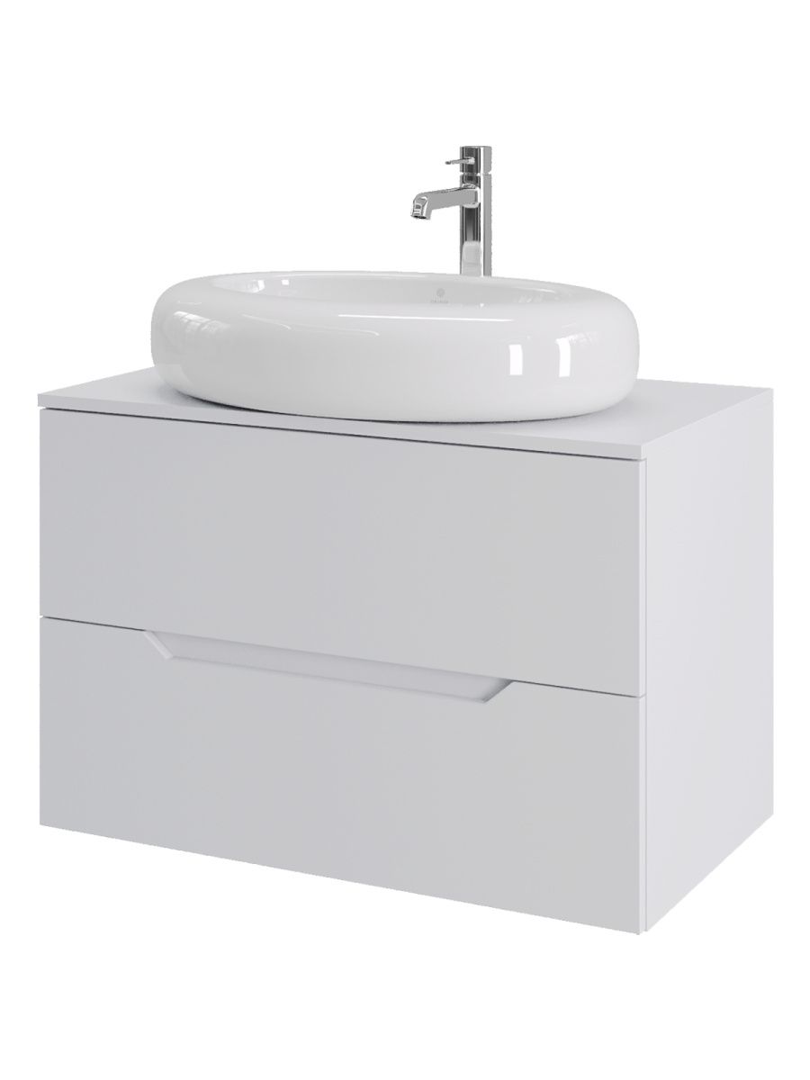 Тумба с раковиной Orange Line Li-80TuwMDF+B08-640W 80х50