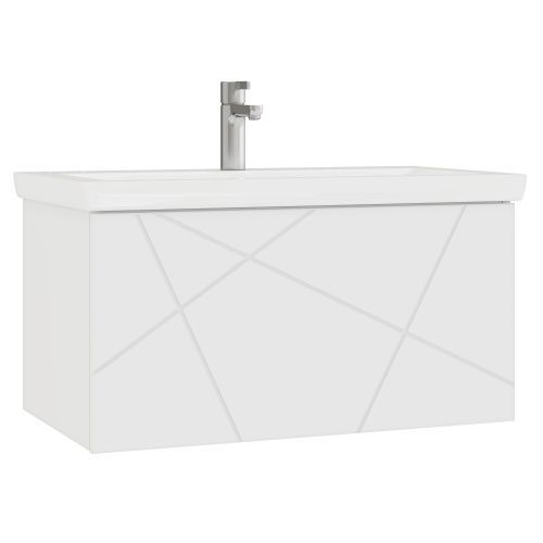 Тумба под раковину Vigo Geometry 035 80х40 подвесная цвет белый