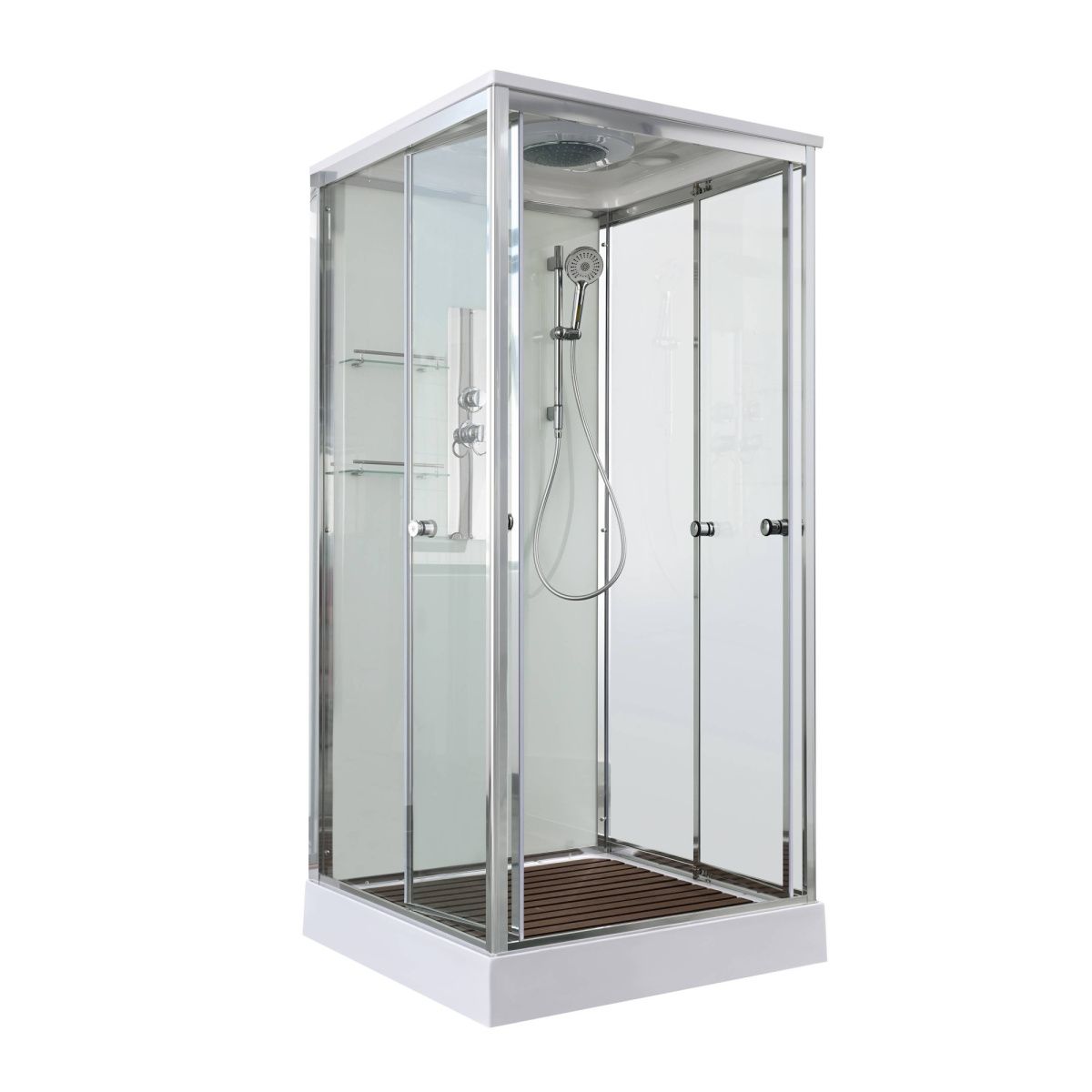 Душевая кабина AvaCan V V2010 100х100 квадратная с крышей ориентация универсальная