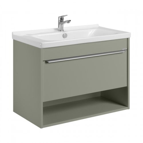 Тумба под раковину Aquaton Хоуп 1A287301HP9D0 80х40 подвесная цвет зеленый