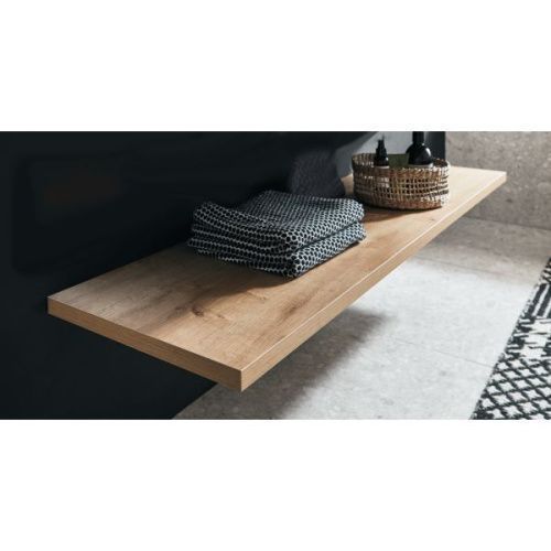 Столешница Puris Rounds AUW409228(785/185) 90х50 подвесная цвет коричневый