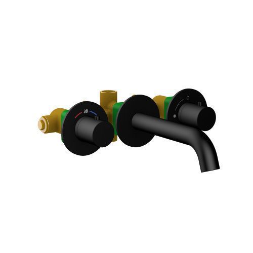 Смеситель для раковины Timo Saona 2381/03SM встраиваемый в стену черный