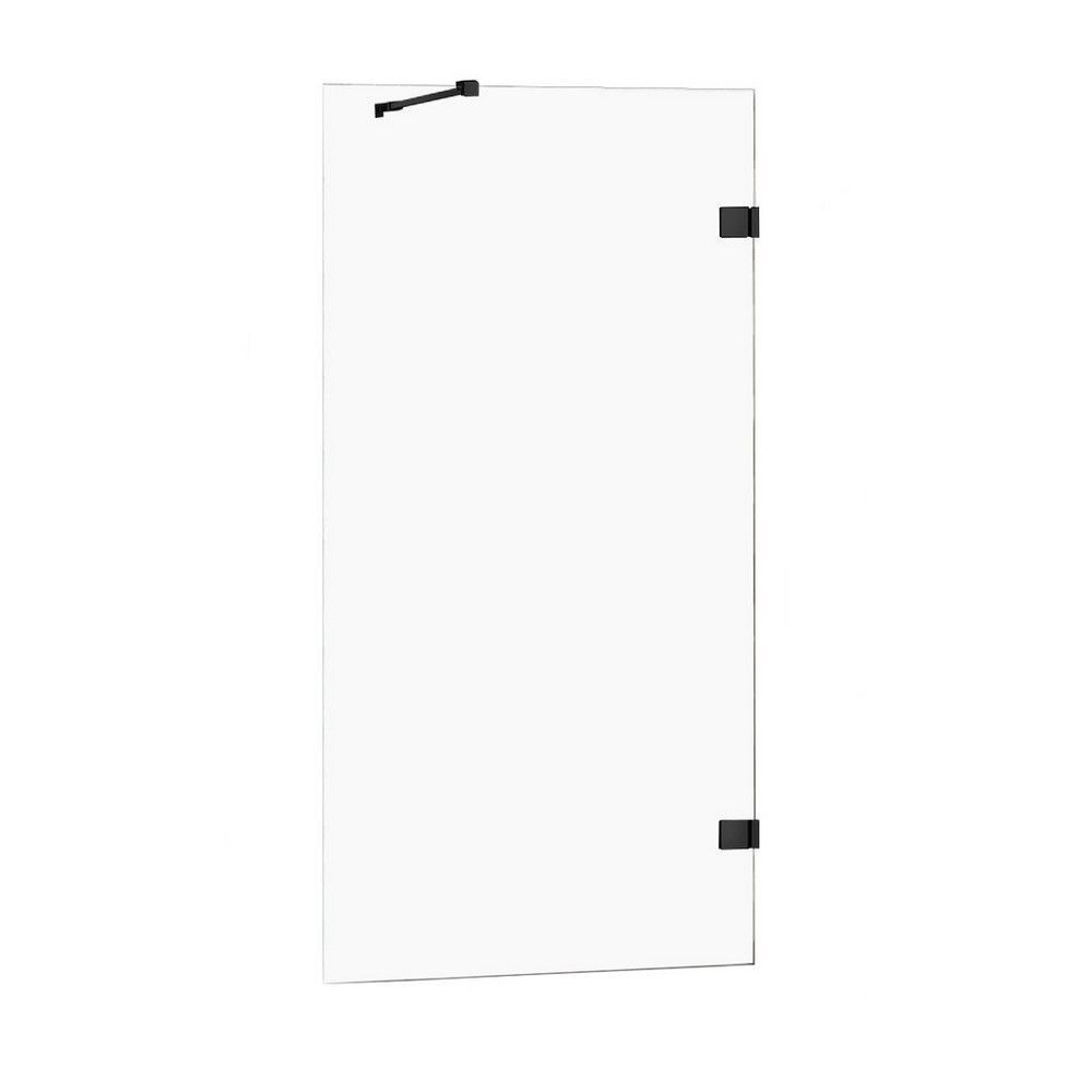 Душевая шторка на ванну New Trendy AVEXA Black EXK-1981-WP 100х150 стекло прозрачное профиль черный ориентация универсальная